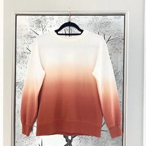 Madewell $88 XS Dip Dye Mainstay Ombre Orange Athleisure Lounge Sweatshirt